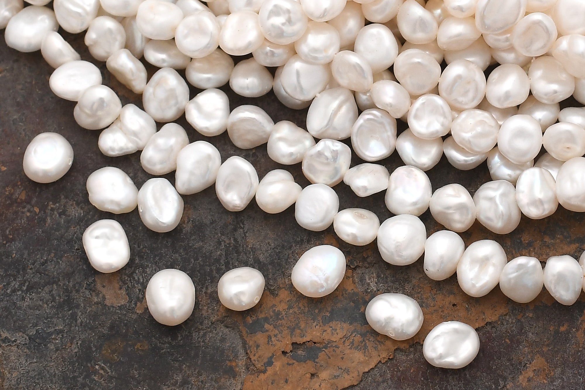 Natural Freshwater Pearl 6mm Beads 67mm Round Grade Particles For